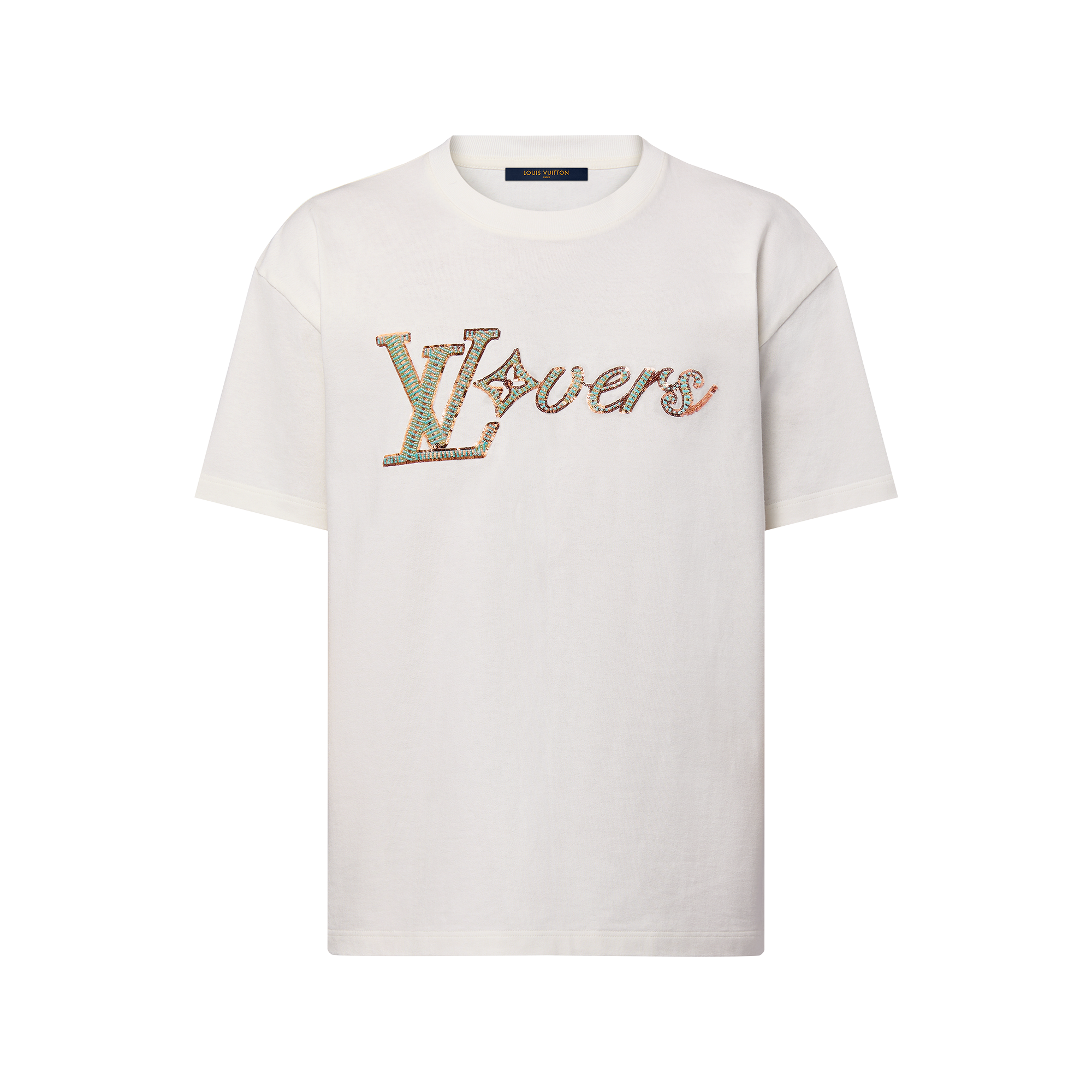 Louis Vuitton Tシャツ ホワイト/ブラック T-Shirt aus Baumwolle mit Farbverlauf - Ready to Wear | LOUIS VUITTON